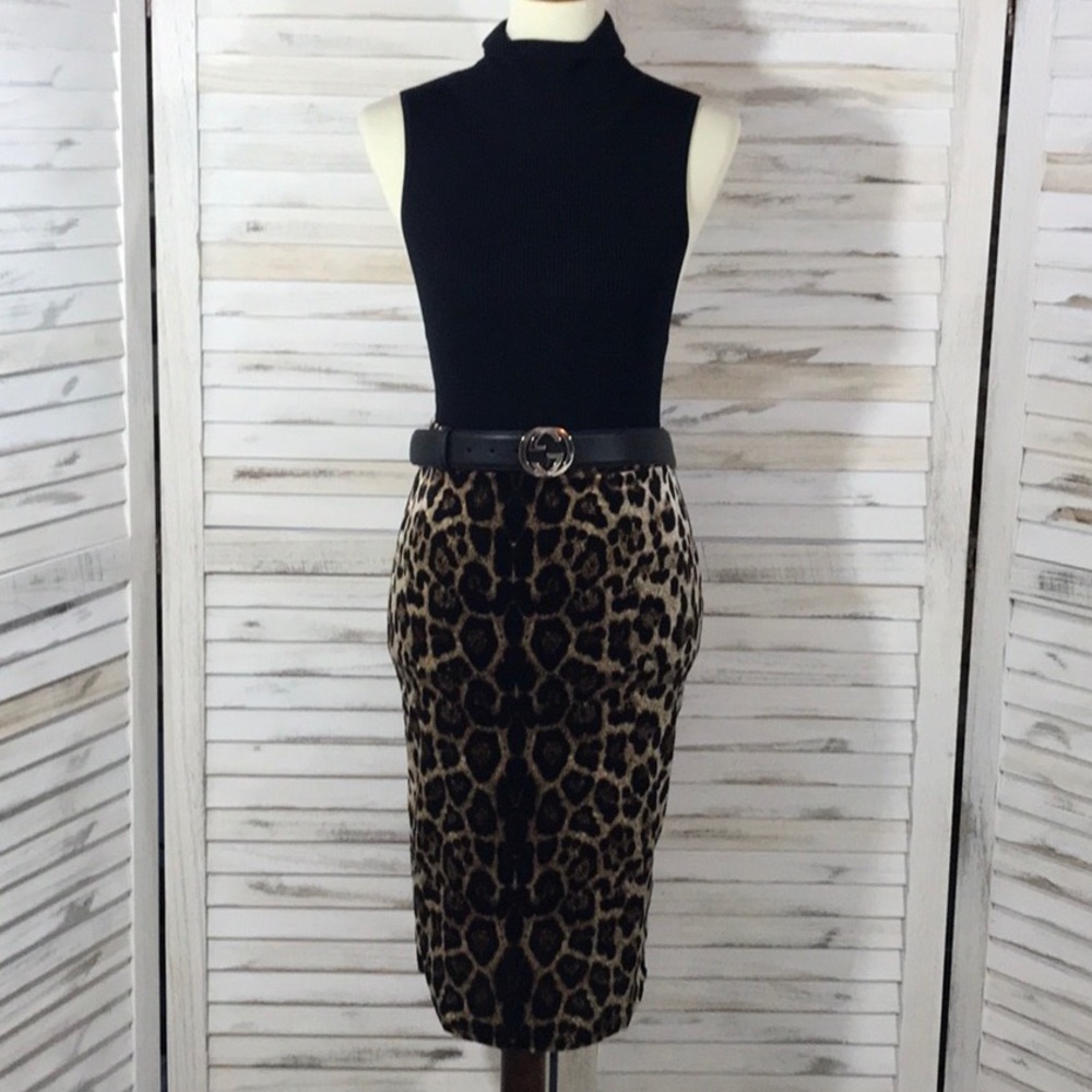 Leopard Velvet Skirt - Picture 3 of 6